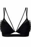 Ruffle Mesh Bra