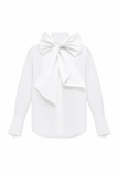 SCARF DETAILED COTTON SHIRT