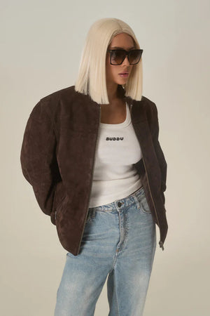 SUEDE JACKET / CHOCOLATE