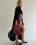 Croco Burgundy Mini Skirt