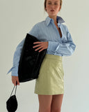 CROCO OLIVE MINI SKIRT