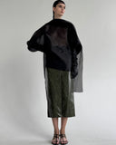 CROCO GREEN MIDI SKIRT