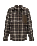 Сорочка із зав'язками коричнева