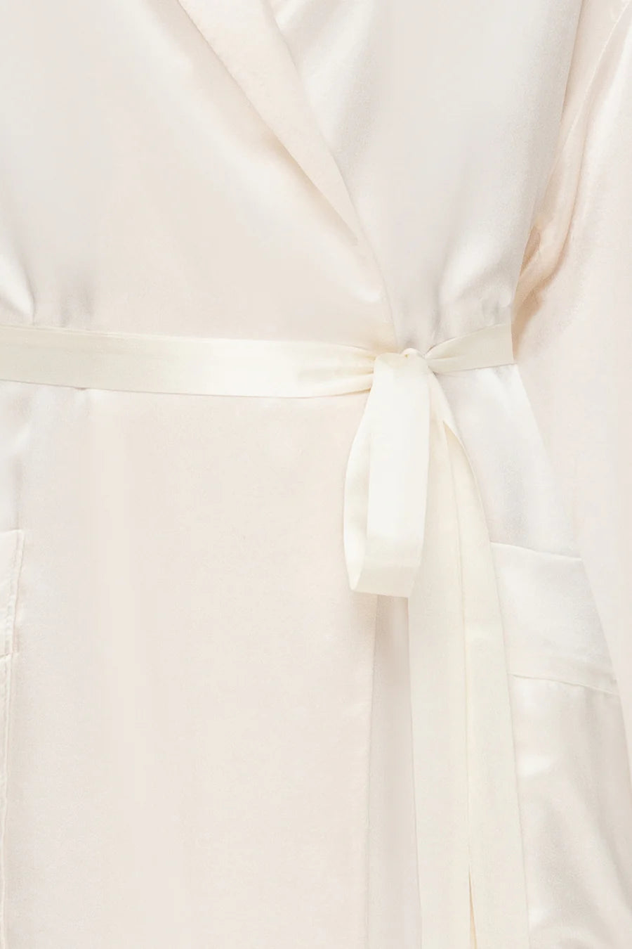 Шовковий халат білий