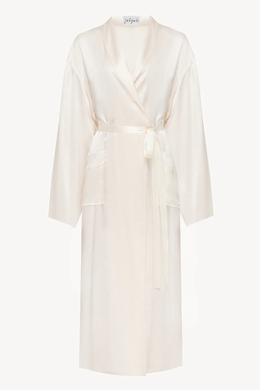 Шовковий халат білий