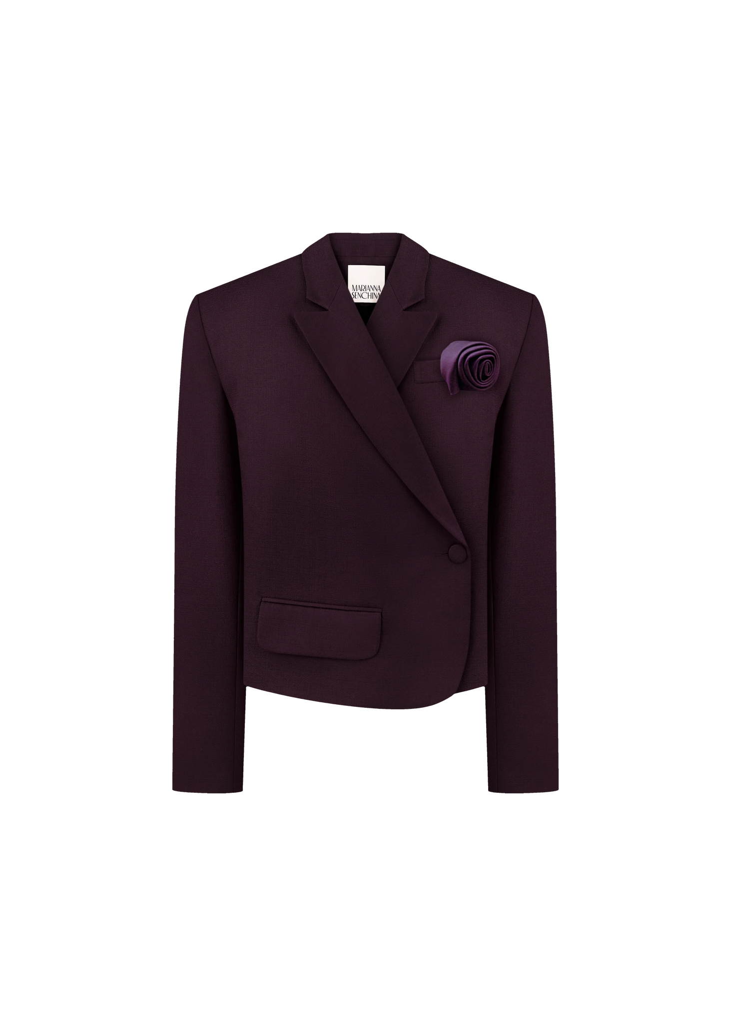 Жакет двобортний оверсайз сливовий