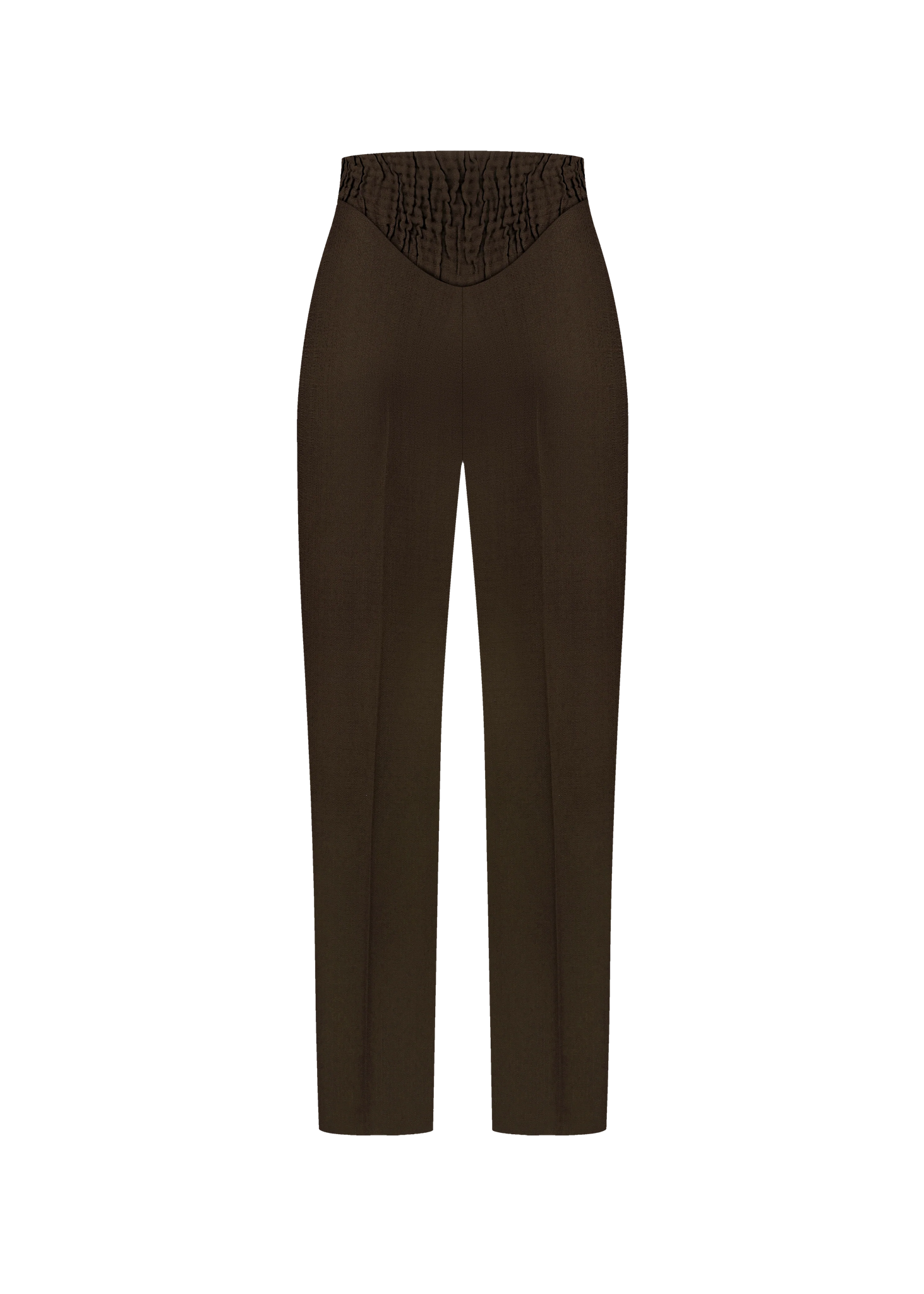 Укорочені штани банани коричневі