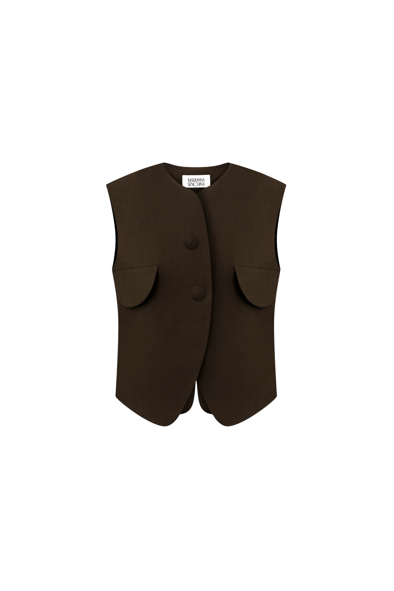 Топ з вирізом на спині коричневий