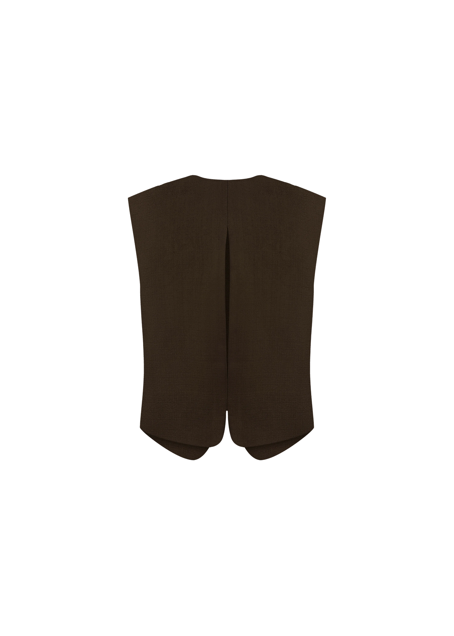 Топ з вирізом на спині коричневий