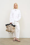 ZIP BAG IN CANVAS WITH SHOULDER STRAP