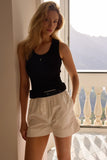 BLACK RIBBED TANK TOP