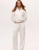 CORE DOUBLE-COLLAR POLO - WARM WHITE