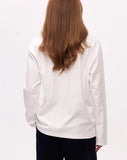 EMBROIDERED CORE LONGSLEEVE - WARM WHITE