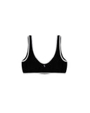 COTTON RIB BLACK/WHITE BRALETTE