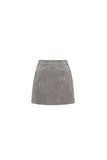 CROCO GREY MINI SKIRT