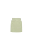CROCO OLIVE MINI SKIRT