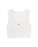 Embroidered Cropped Top - Ivory