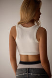 Embroidered Cropped Top - Ivory
