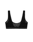 EMBROIDERED LACE SCOOP BRALETTE BLACK