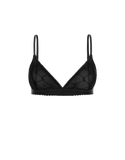EMBROIDERED LACE TRIANGLE BRALETTE BLACK