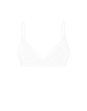 EMBROIDERED LACE TRIANGLE BRALETTE WHITE