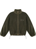 Embroidered Zipped Polar Fleece - Olive