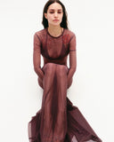 Облягаючий сітчастий боді, прикрашений декоративними квітковими кристалами