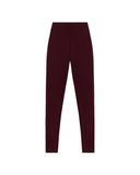 High-Waist Burgundy Leggings