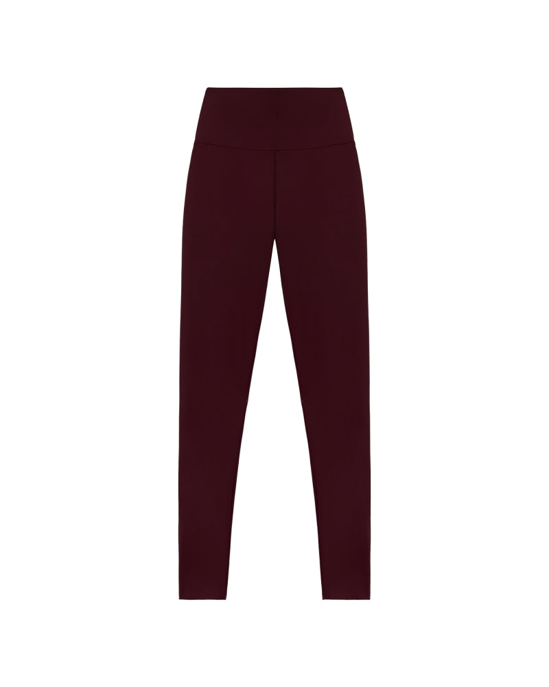 High-Waist Burgundy Leggings