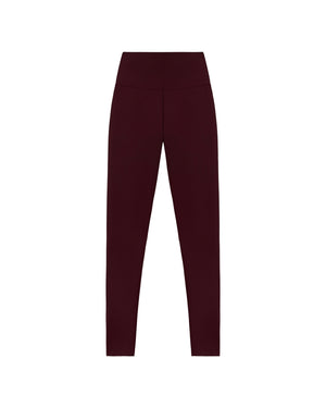High-Waist Burgundy Leggings