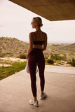 High-Waist Burgundy Leggings