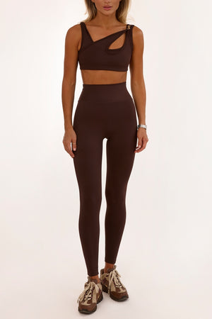 High-Waist Espresso Leggings