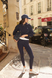 High-Waist Navy Leggings