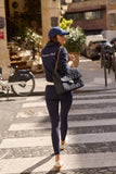 High-Waist Navy Leggings
