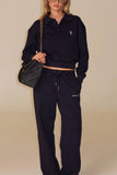 LE CLUB CROPPED POLO - NAVY