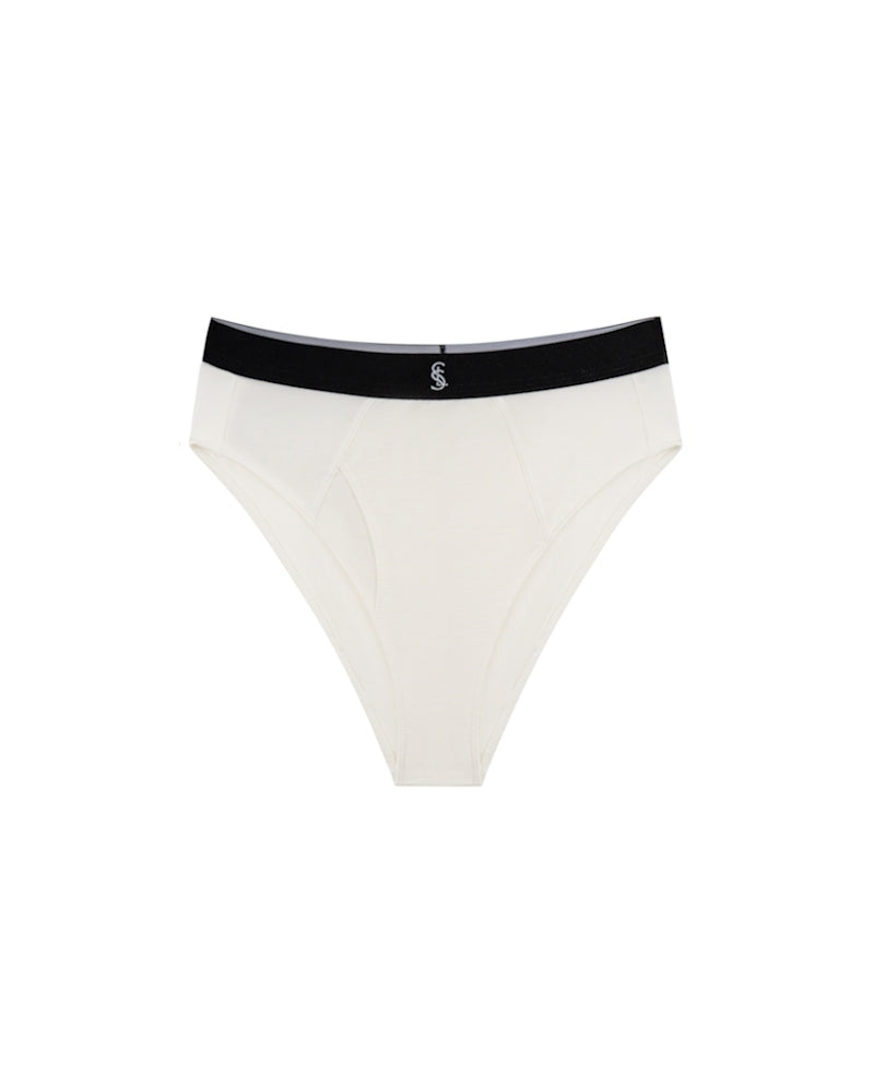 IVORY MODAL HIGH-WAISTED BRIEF