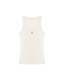 IVORY RIBBED TANK TOP