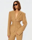 Однобортний жакет з драпіруванням