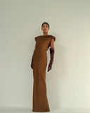 CLEMENCE BROWN DRESS