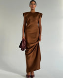 CLEMENCE BROWN DRESS