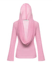 Hooded Knit Pink Jumper