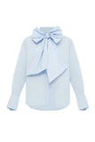 SCARF DETAILED COTTON SHIRT
