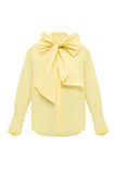 SCARF DETAILED COTTON SHIRT