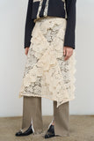 LACE LAYERED MIDI SKIRT