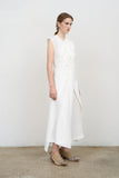 Layered Midi Dress with Embroidery