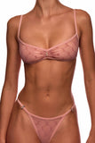 SHEER LACE BRA ROSE