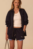 LE CLUB COLLAR ZIP HOODIE - NAVY