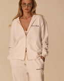 LE CLUB ZIP HOODIE - WARM WHITE