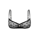 SHEER LACE BRA BLACK