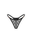 SHEER LACE THONGS BLACK